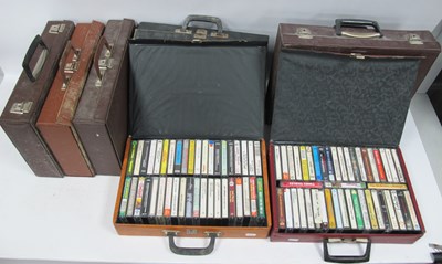 Lot 1113 - Eight Cassette Storage Cases of Vintage...