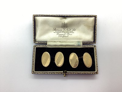 Lot 378 - A Pair of Chester Hallmarked 9ct Gold Gent's...