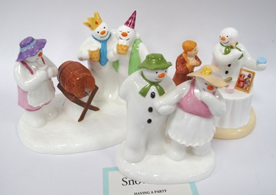 Lot 1300 - Coalport Characters - The Snowman 'Sitting...