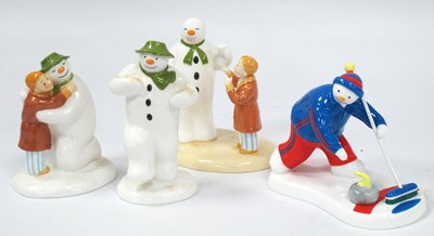 Lot 1385 - Coalport Characters - The Snowman 'Curling...