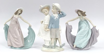 Lot 1345 - Lladro Figurine Group of a girl and a boy...