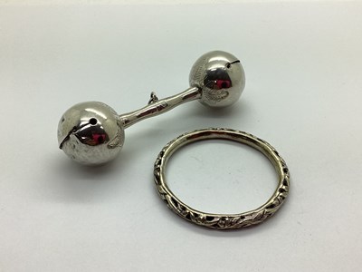 Lot 32 - A Chinese Rattle, (stamped marks rubbed)...