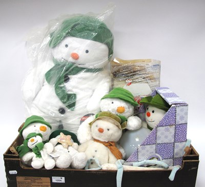 Lot 1254 - The Snowman - various soft toys, including a...