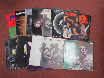 Lot 700 - Sixteen Queen Vinyl LP Collection, including A...