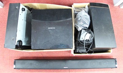 Lot 1548 - Home Audio Equipment, including Onkyo soundbar...