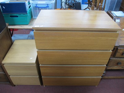 Lot 1606 - Light Wood Chest of Drawers, 80.5cm wide,...