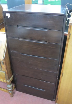 Lot 1608 - Slender Chest of Seven Various Drawers, on...