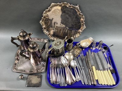 Lot 356 - Plated Ware, including a decorative salver,...