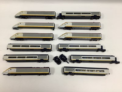 Lot 611 - Two HO scale four-car "Eurostar" trains by...
