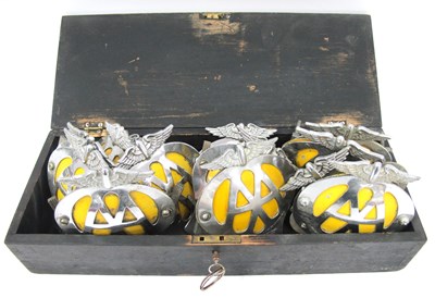 Lot 1435 - AA Vintage Chrome Car badges, including...