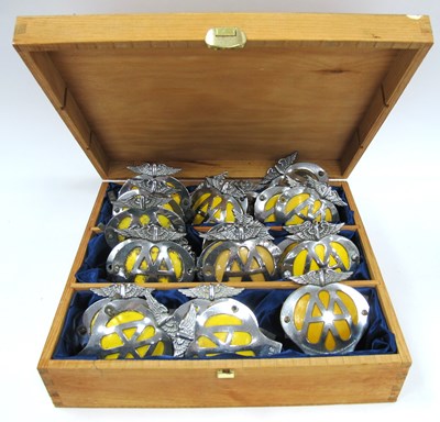 Lot 1484 - AA Vintage Chrome Car Badges, including...