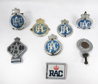 Lot 1475 - RAC Car Badges - Vintage circular chrome with...
