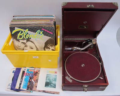 Lot 1541 - His Master’s Voice Portable Wind-up Gramophone,...