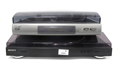 Lot 1231 - Two Sony Turntables, models PS-LX56 and...