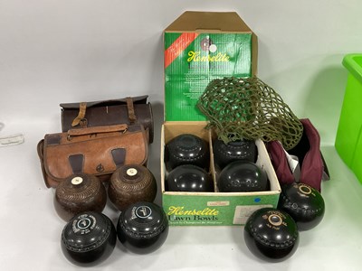 Lot 1247 - Collection of Antique and Vintage Lawn Bowls,...