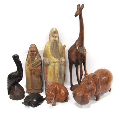 Lot 1211 - Wood Carving Collection, including animal and...