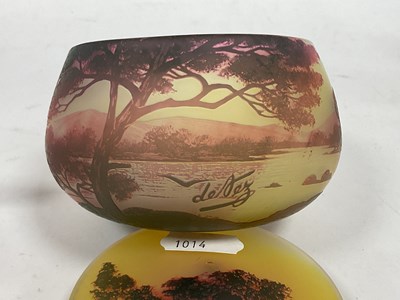 Lot 1014 - An Art Deco Glass Cameo Glass Vase, of ovoid...