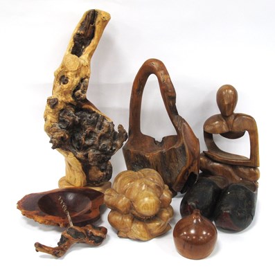 Lot 1206 - Wood Carving Collection, including sculptures...