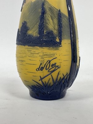 Lot 1017 - A Daum Nancy Glass Cameo Vase, of tapered form...