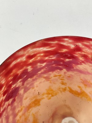 Lot 1001 - A Cameo Glass Lamp and Shade, decorated with...