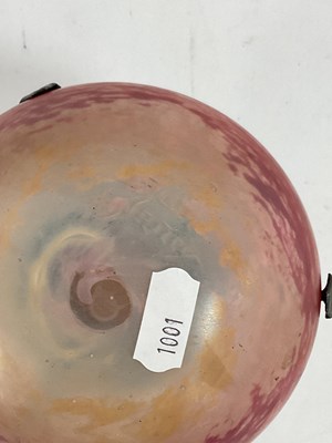 Lot 1001 - A Cameo Glass Lamp and Shade, decorated with...