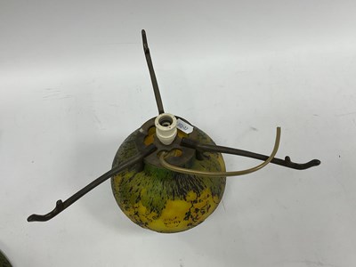 Lot 1001 - A Cameo Glass Lamp and Shade, decorated with...