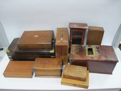 Lot 1176 - XIX Century Writing Box, 50cm wide, plus cash...
