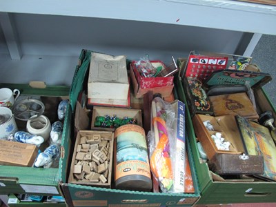 Lot 1062 - Thimbles, key rings, wooden blocks, Subbuteo...