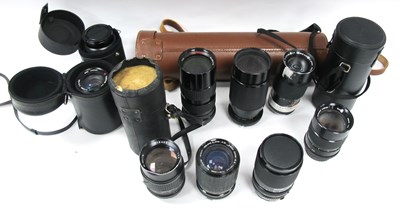 Lot 1486 - Camera Lenses; D&N 400mm f/6.3 cased, Sigma...