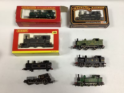 Lot 603 - Seven 00 gauge 0-6-0 tank engines by Hornby,...