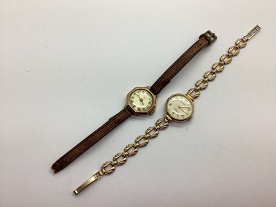 Lot 382 - A 9ct Gold Cased Ladies Wristwatch, the...