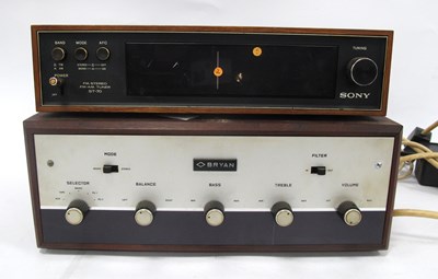 Lot 1239 - Vintage Sony ST-70 Radio & Bryan Amplifier.
