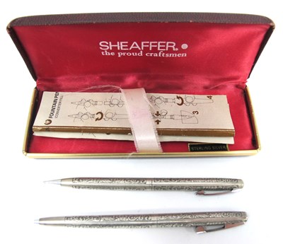 Lot 1401 - Sheaffer 'Sterling Silver' Perpetual Pencil...