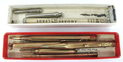 Lot 1404 - Two 'Rolled Gold' Yardolette Propelling Pencil,...