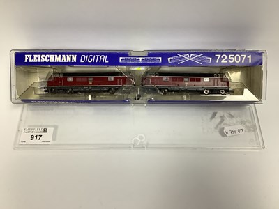 Lot 917 - A Boxed Fleischmann 'N' Gauge "Double-Header",...