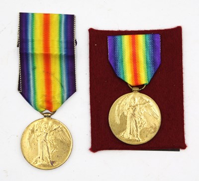 Lot 569 - WWI West Yorkshire Regiment Victory Medals (x...