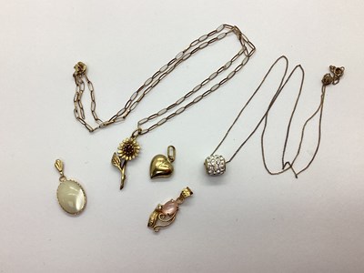 Lot 169 - A Dainty Single Flower Pendant, indistinctly...