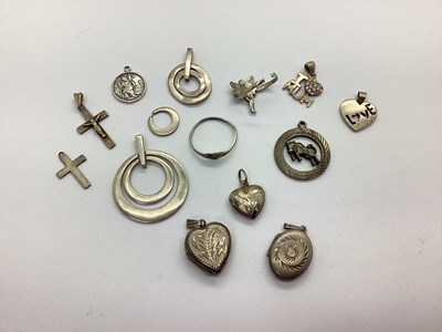 Lot 254 - A Small Collection of "925" and Other Pendants,...