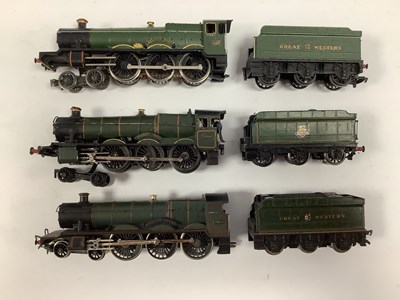 Lot 590 - Three 00 gauge Great Western 4-6-0 locomotives:...