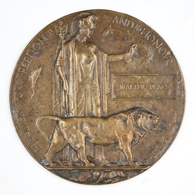 Lot 546 - WWI West Yorkshire Regiment Death Penny...