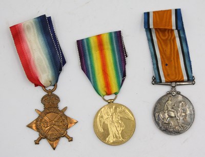 Lot 578 - WWI West Yorkshire Regiment Trio, 1914-15 Star,...