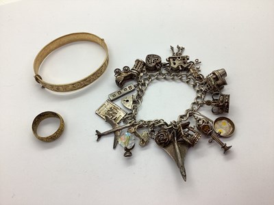 Lot 253 - A Curb Link Bracelet, to hallmarked silver...
