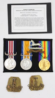 Lot 556 - WWI West Yorkshire Regiment MM Medal Group,...