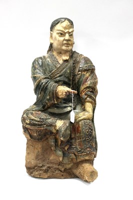 Lot 1136 - A Good Statue of Luohan, a follower of Buddha,...