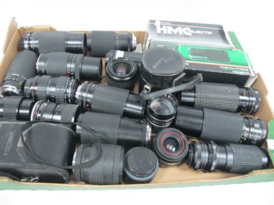 Lot 1089 - A Large Quantity of Camera Lenses Sun Wide...