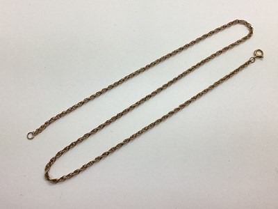 Lot 139 - A 9ct Gold Ropetwist Chain, approximately 47cm...
