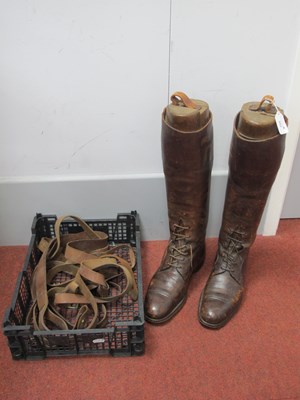 Lot 352 - WWI Era British Military Officers Brown...