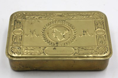 Lot 600 - WWI Princess Mary Christmas 1914 Gift tin.