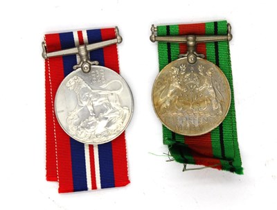 Lot 651 - WWII Medal Duo, Defence Medal and War Medal...