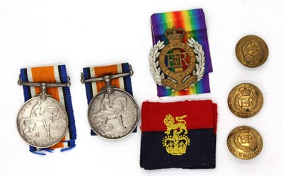 Lot 669 - WWI British War Medals (x 2) (283285 W Hopwood...